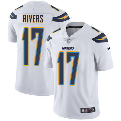 Nike Chargers #17 Philip Rivers White Men's Stitched NFL Vapor Untouchable Limited Jersey - Click Image to Close